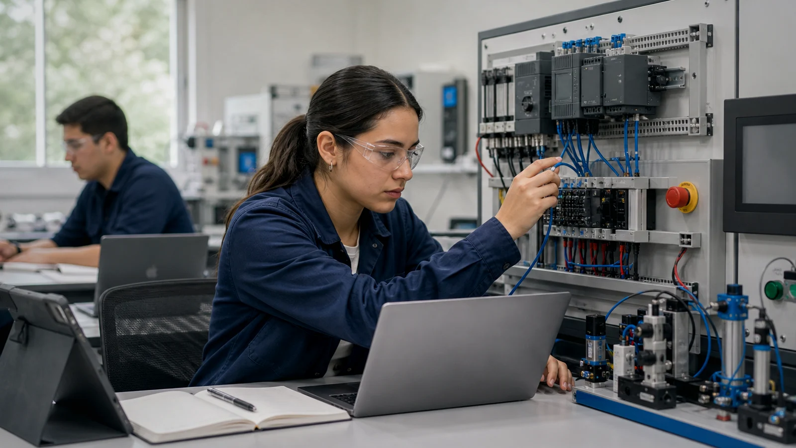 Estudiantes en curso online de automatización industrial